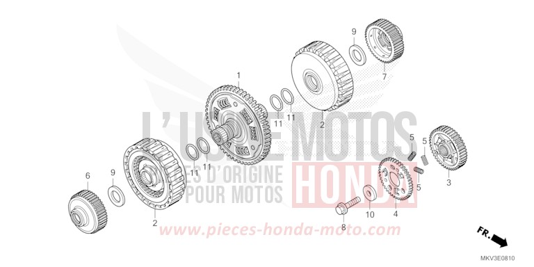 EMBRAYAGE von Forza 750 PEARL GLARE WHITE (NHB53) von 2023